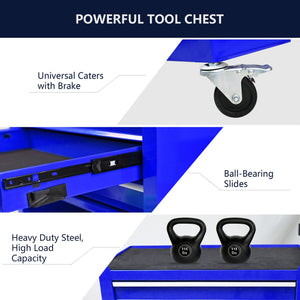 4 Drawers Multifunctional Tool Cart With Wheels