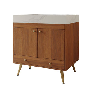 Mid-Century Free-Standing Bathroom Vanity