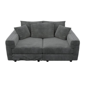4 Seat Sofa, Modern Comfy Upholstered Sofa Cloud Couch, Deep Seat Couches With Soft Pillows