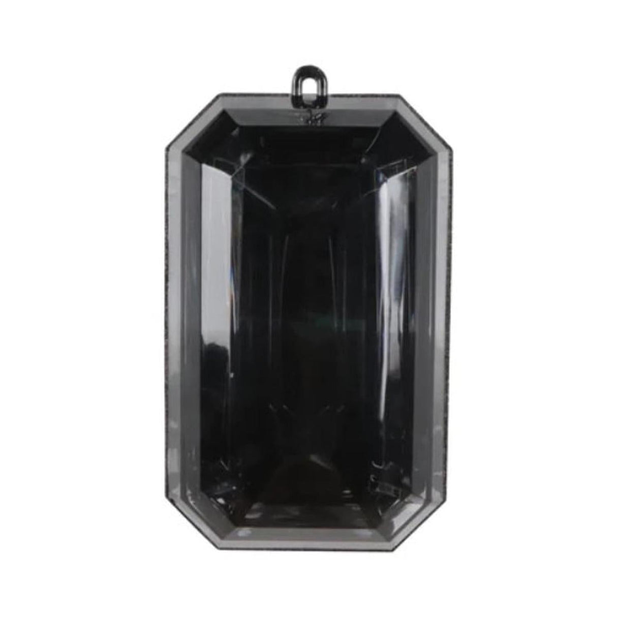 8" Acrylic Rectangle Jewel Ornament: Black