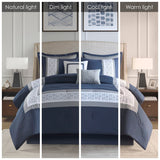 8 piece queen embroidered comforter set - Tuesday Morning - Quilts & Comforters