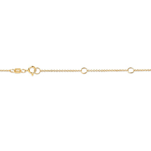 10K Yellow Gold 1/3 Carat Round Brilliant-Cut Diamond Modern Bezel-Set Solitaire 16"-18" Pendant Necklace (H-I Color, SI2-I1 Clarity)