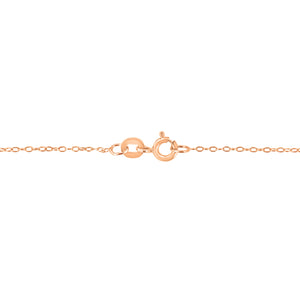 AGS Certified 10K Rose Gold 1/5 Cttw Bezel Set Round Diamond Solitaire 16-18" Adjustable Pendant Necklace (H-I Color, VS1-VS2 Clarity)