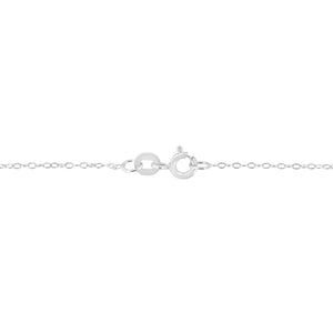 .925 Sterling Silver 1/10 Cttw Round-Cut Diamond Bezel 18" Pendant Necklace (J-K Color, I1-I2 Clarity)