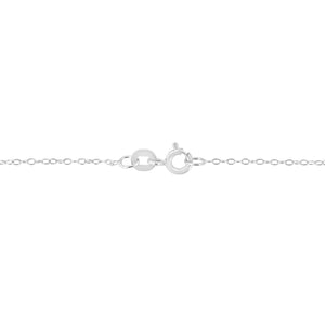 14KT White Gold 1/2 cttw Diamond Floral Cluster Pendant Necklace (HI, SI2-I1)