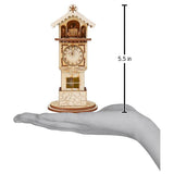 Ginger Clock Tower Ornament with Light-Up Feature