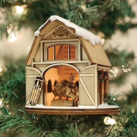 Santa's-Reindeer-Barn-Christmas-Ornaments
