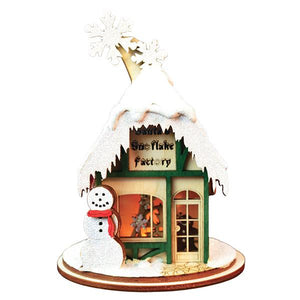Santa's Snowflake Factory Christmas Ornament