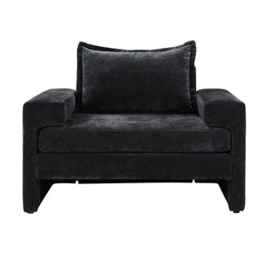 Upholstered Accent Chair With Wide Armrests And Ergonomic Back Support