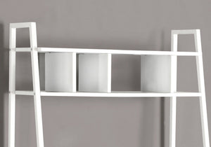 Computer Desk for Home Office, Laptop & Storage Shelves - White