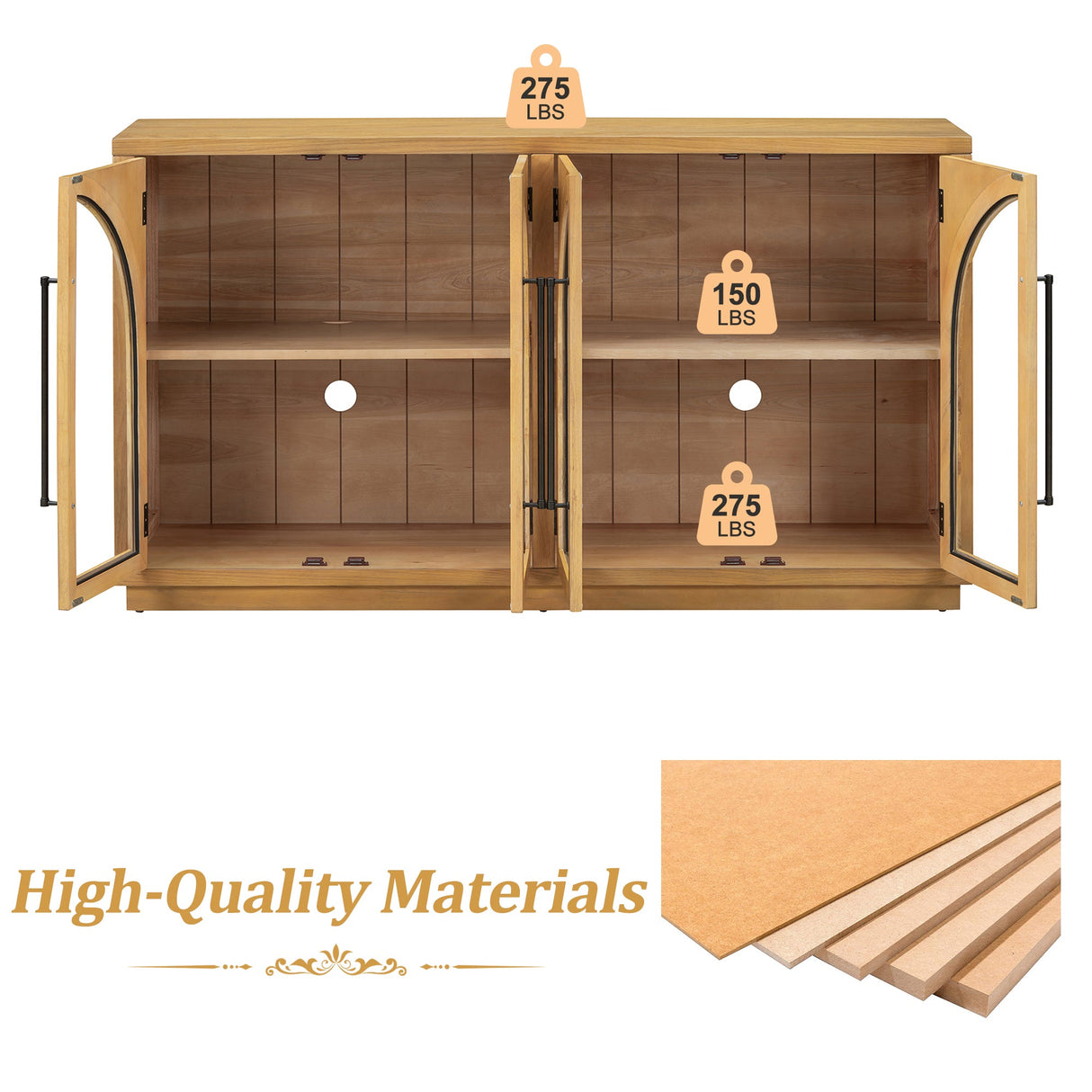 4-Door Large Storage Sideboard