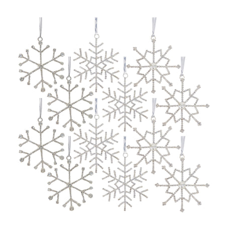 Jeweled-Metal-Snowflake-with-Ribbon-Hanger-(Set-of-12)-Christmas-Ornaments