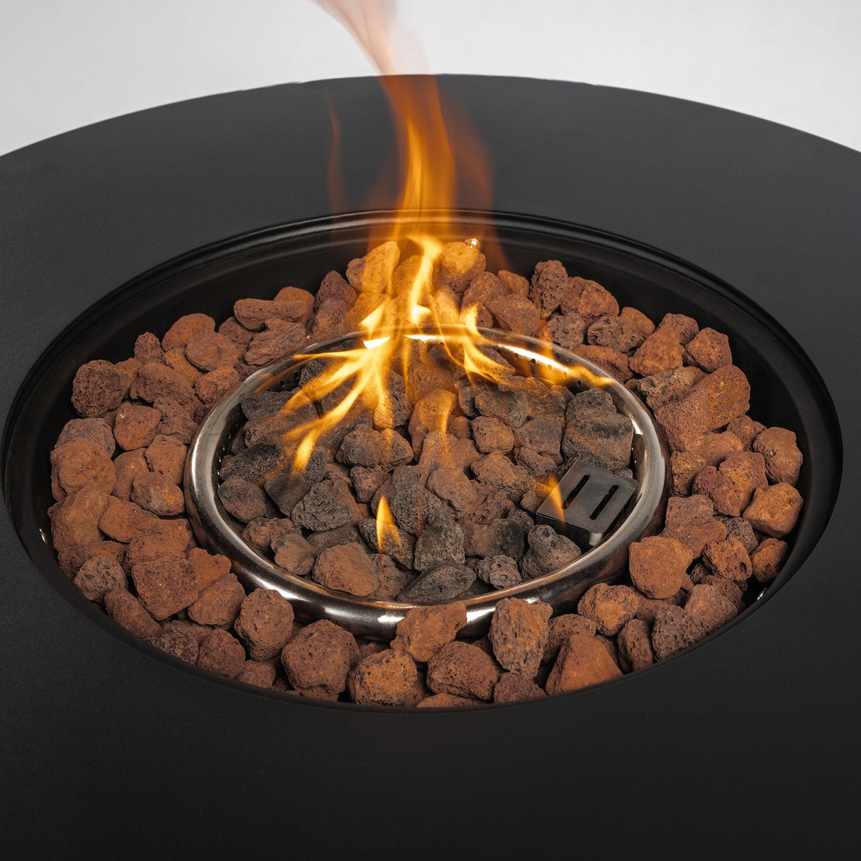 30" Propane Gas Fire Pit Table, 50000 BTU Round Steel Fire Pit