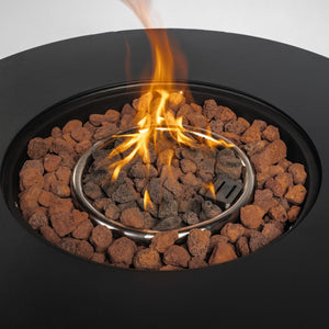 30" Propane Gas Fire Pit Table, 50000 BTU Round Steel Fire Pit