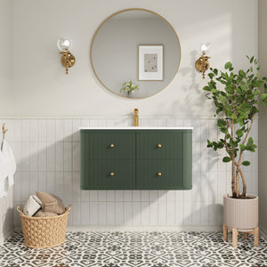 36" Wall Mounted & Floating Single Vanity