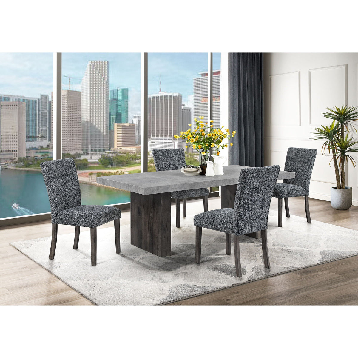 Susan - Dining Table - Gray