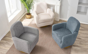 360 Degree Rotation Armchair Cotton Linen