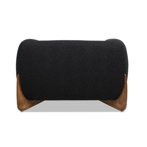 Sherpa Arm Chair with Removable Cushion - Black, White, Dark Green