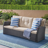 The All-Weather Steel-Framed Three-Seater Patio Sofa