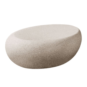 43.31'' Fiberglass Elliptical Coffee Table for Living Room