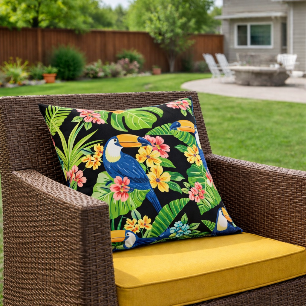 2 Pack Outdoor Pillow Covers - Water-Repellent - 18x18 Inch