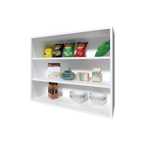 Chinle Wall Cabinet in Melamine with Open Storage