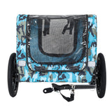 Outdoor Heavy Duty Collapsible Pet Bike Trailer with 16-Inch Wheels