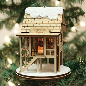 Ginger Beach Cottage Lighted Miniature House