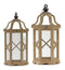 Natural-wood-hexagon-lantern-with-curved-top-(set-of-2)-Outdoor-Lighting
