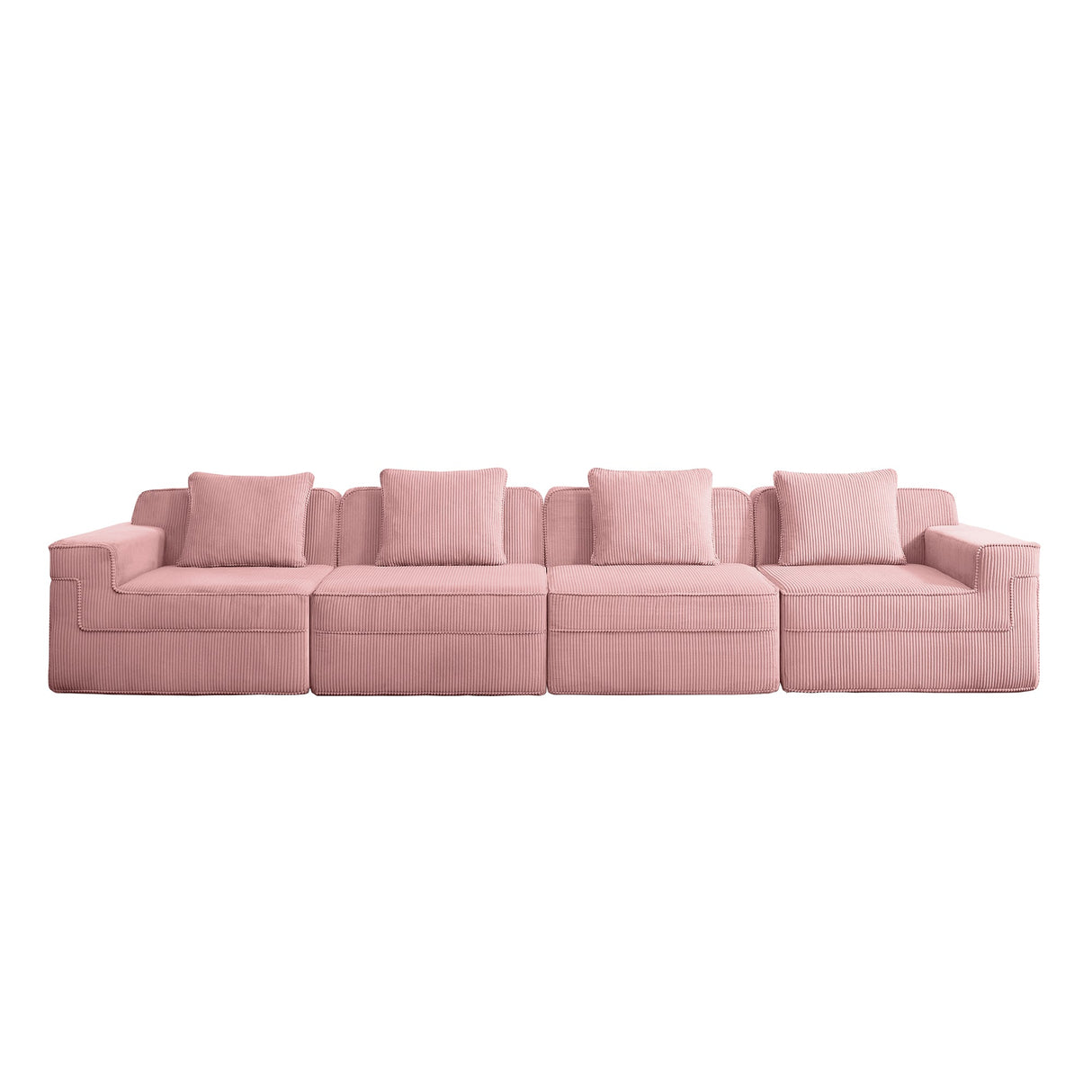 Modular 4 Seat Boneless Sofa, Cloud Sectional Couch