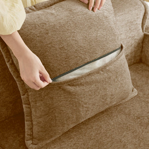 Streamlined Design Modular 3 Seat U Shape Sectional Boneless Sofa