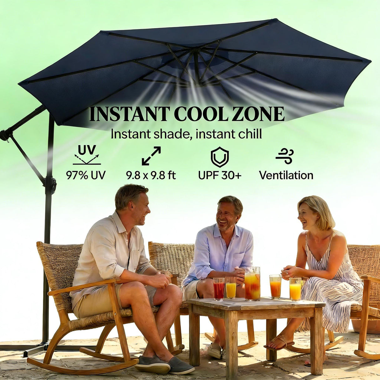 Outdoor Hanging Cantilever Umbrella