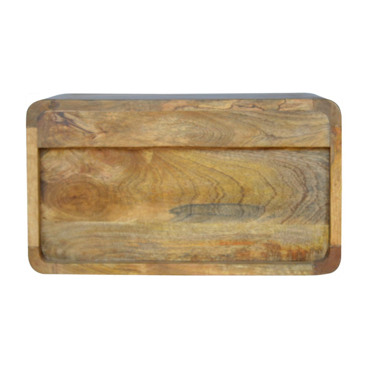 Solid Wood Floating Curve Open Slot Nightstand