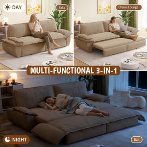 Queen Pull Out Bed, 3 In 1 Convertible Sleeper Sofa