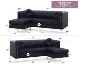 Pompano - Micro Suede Sofa Chaise