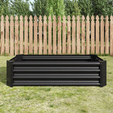 Metal Raised Garden Bed, 4×2×1ft Rectangle Planter