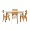 5 Piece Dining Set With Table And Upholstered Chairs