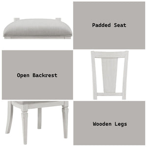 Katia - Side Chair (Set of 2) - Light Gray Linen & Weathered White