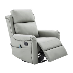 Manual Recliner Swivel Rocking Chair With 8 Point Massage And Heating