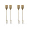 Gold Punched Metal Candle Holder Garden Stake (Set of 4)