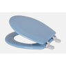 J&V Textiles Round Wooden Toilet Seat With Beveled Edge