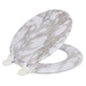 J&V Textiles Round Toilet Seat with Easy Clean & Change Hinge