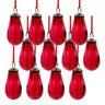 Luster Tear Drop Ornament, Glass Decorative Hanging Christmas Tree Ornaments For Holiday Party Decorations (Set of 12)