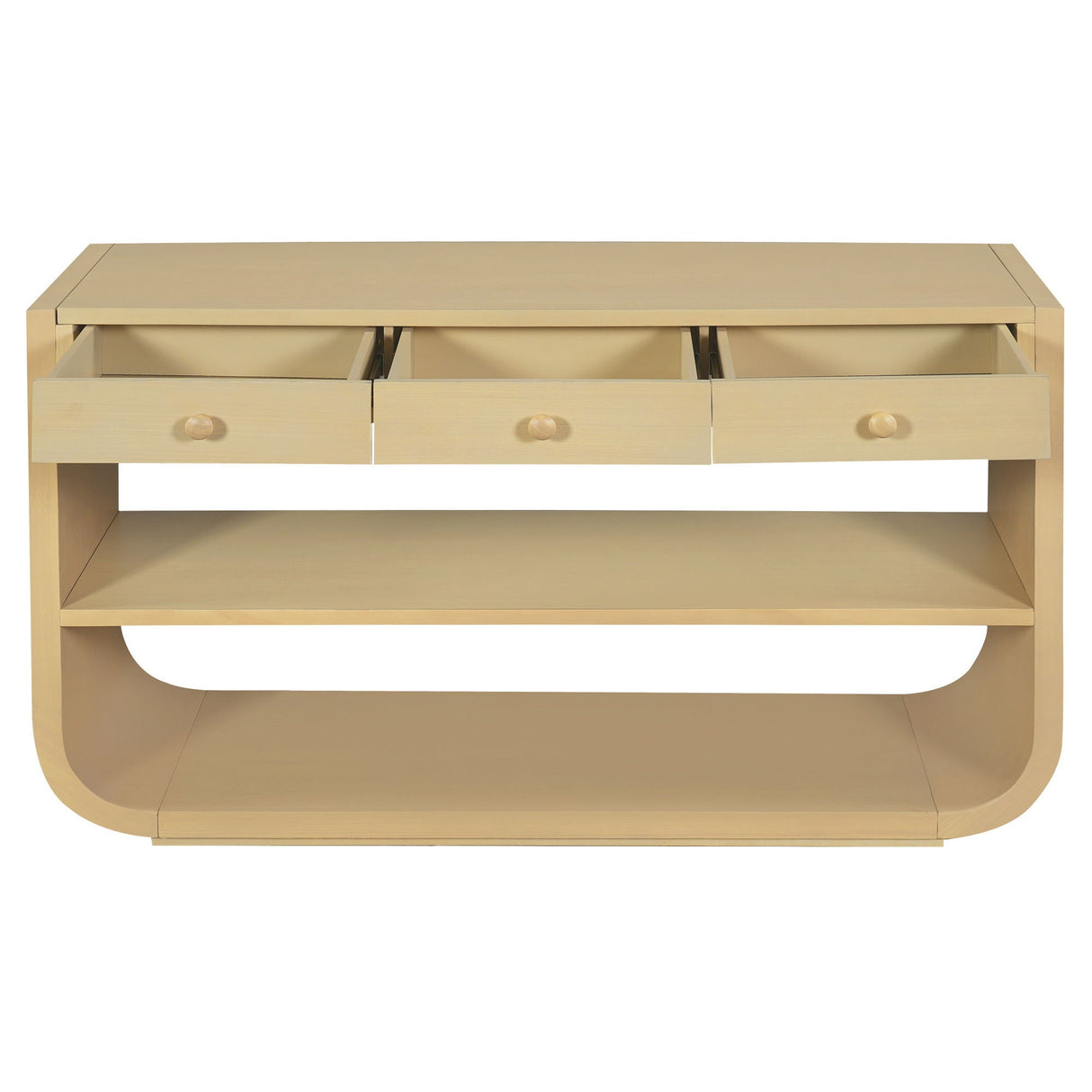 Console Table With 3 Soft Close Drawers & 2 Open Shelves