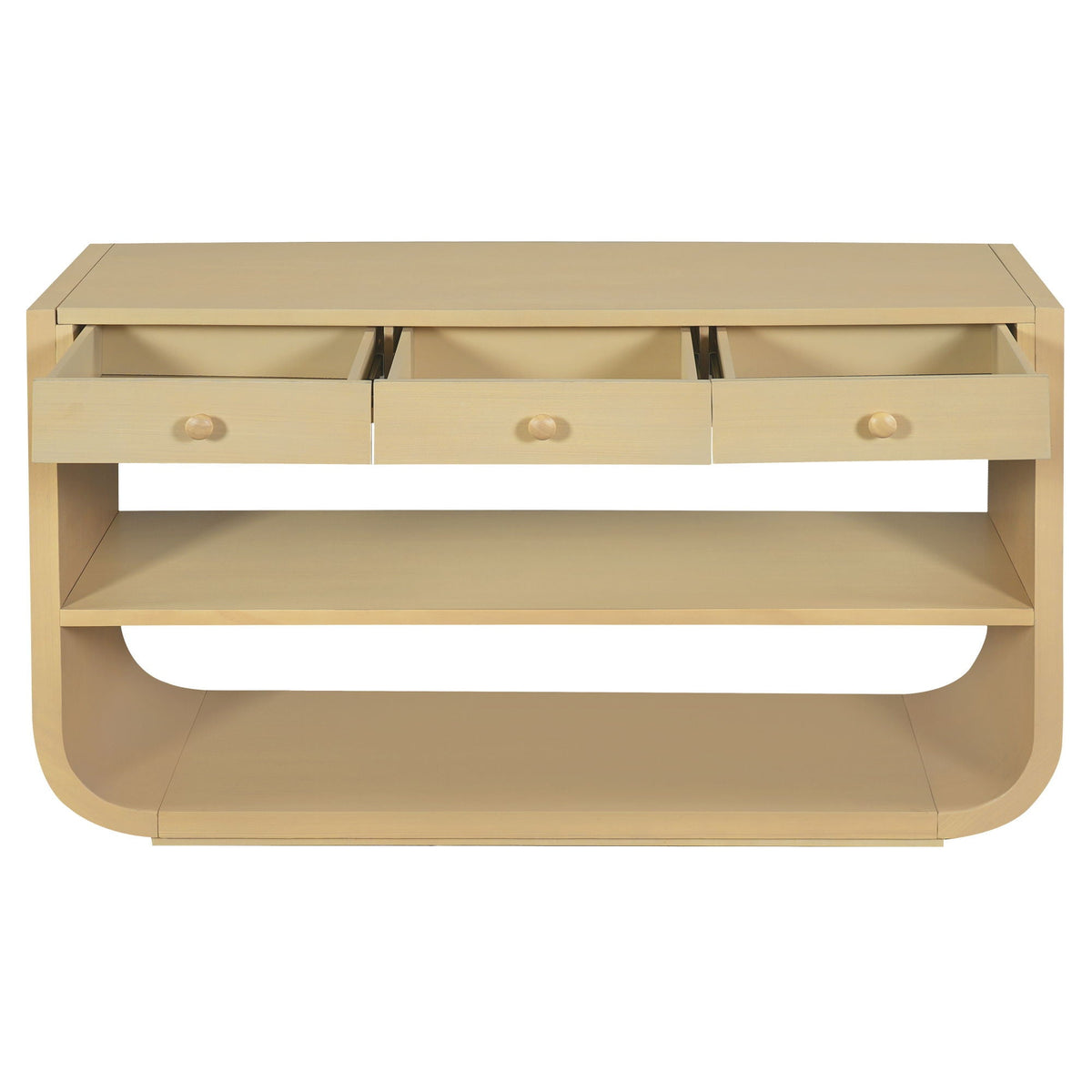 Console Table With 3 Soft Close Drawers & 2 Open Shelves