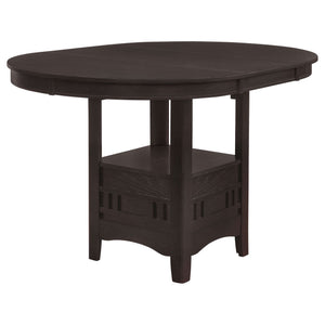 Lavon Oval 60-inch Counter Height Extension Dining Table Espresso