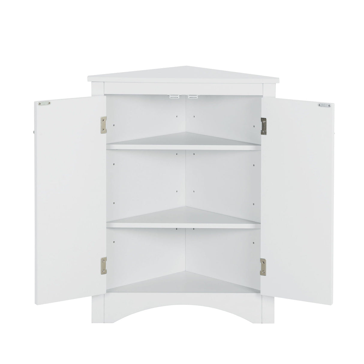 Triangle Bathroom Storage Cabinet With Adjustable Shelves, Freestanding Floor Cabinet For Home Kitchen