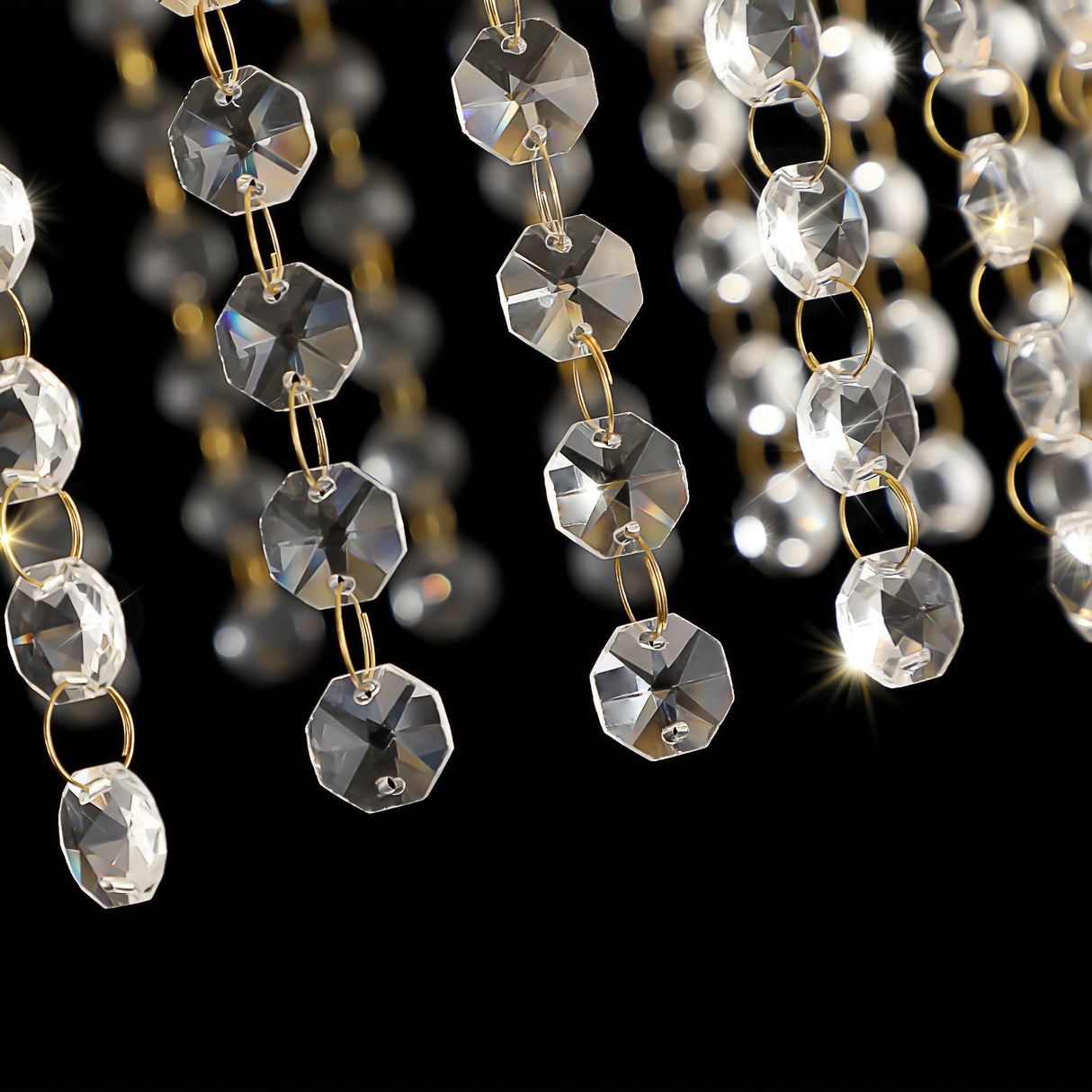 8-Light 23.6' Wide Crystal Waterfall Chandelier