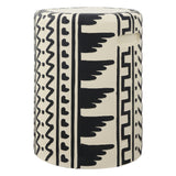 Yoli MidCentury Modern Geometric Drum Garden Stool