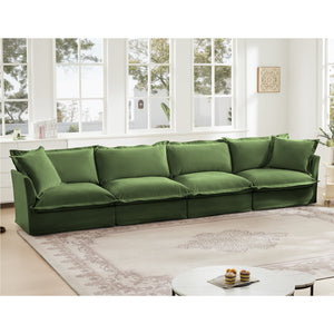 Slipcovered Long Sofa - 4 Seater